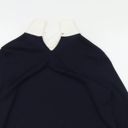 Womens UK Size 10 M&Co Blue Pullover Jumper