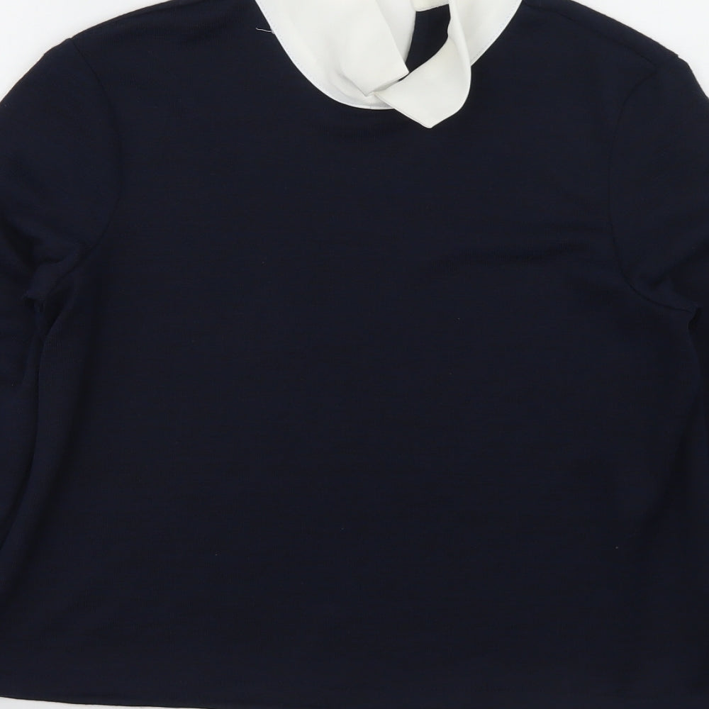 Womens UK Size 10 M&Co Blue Pullover Jumper