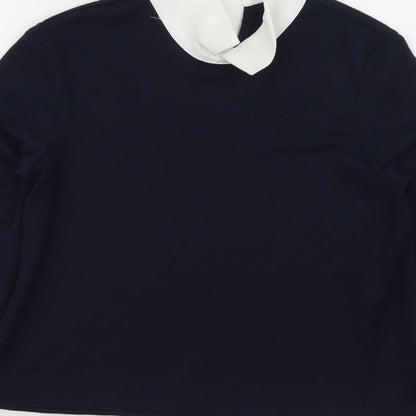 Womens UK Size 10 M&Co Blue Pullover Jumper