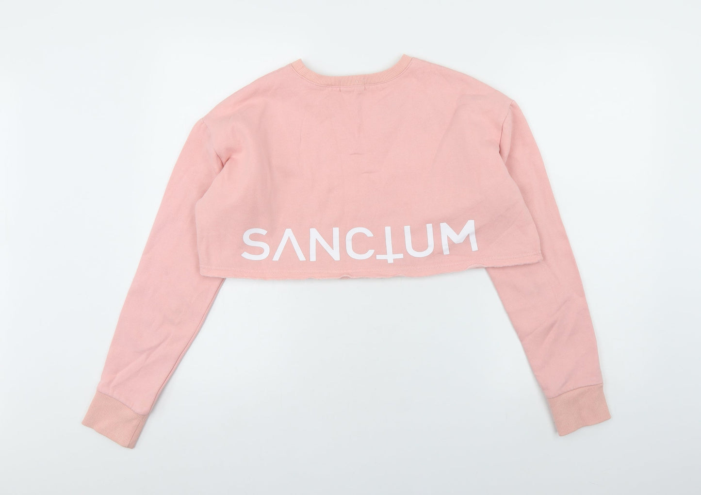 Sanctum Womens Pink  Cotton Cape Sweatshirt Size S