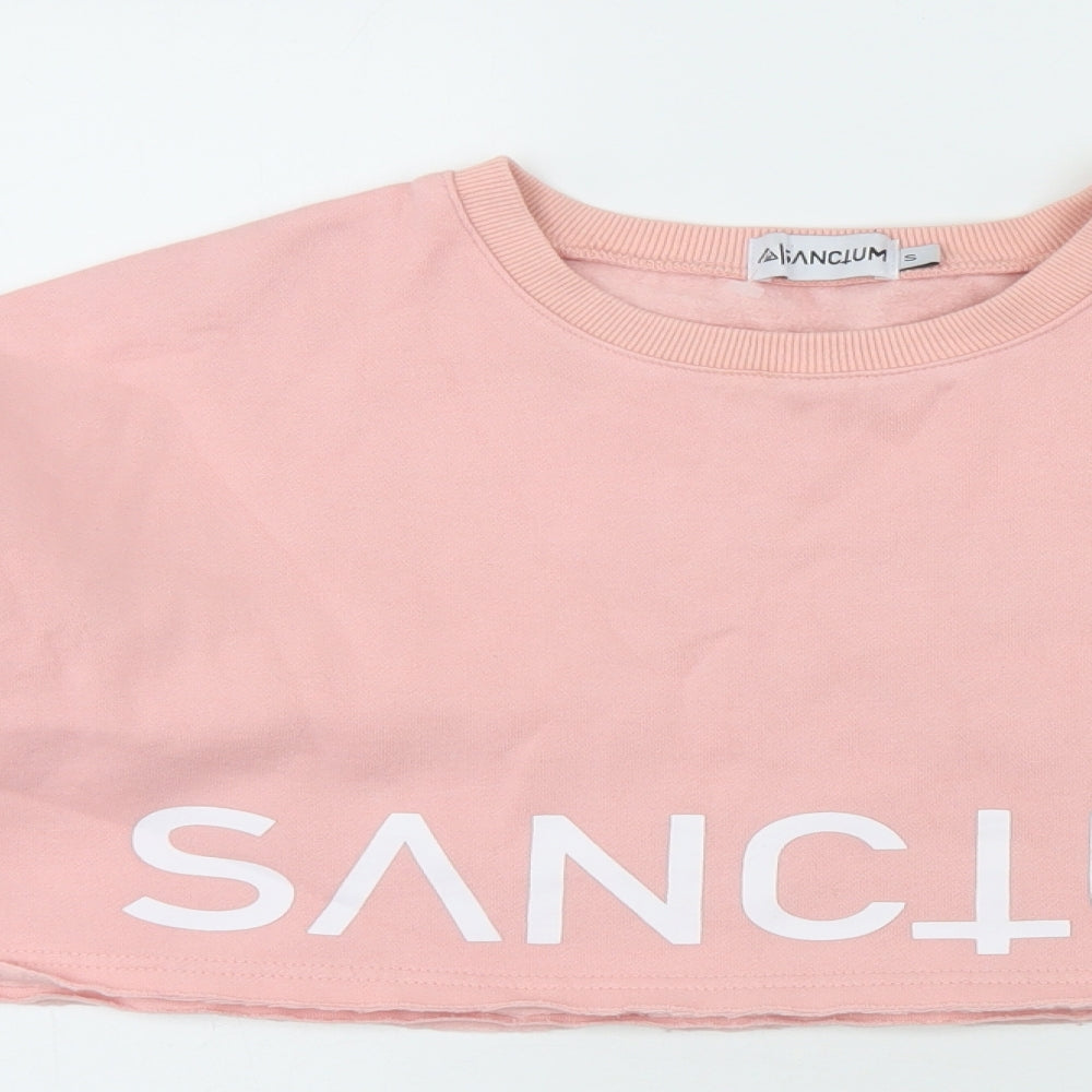 Sanctum Womens Pink  Cotton Cape Sweatshirt Size S