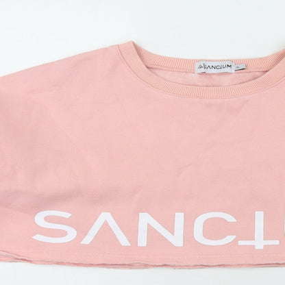 Sanctum Womens Pink  Cotton Cape Sweatshirt Size S