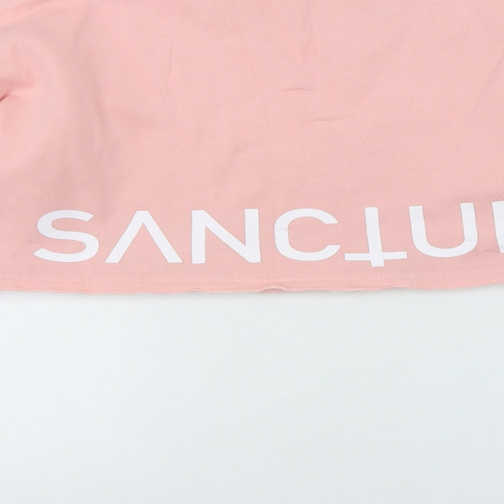 Sanctum Womens Pink  Cotton Cape Sweatshirt Size S