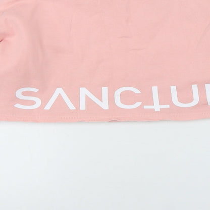 Sanctum Womens Pink  Cotton Cape Sweatshirt Size S