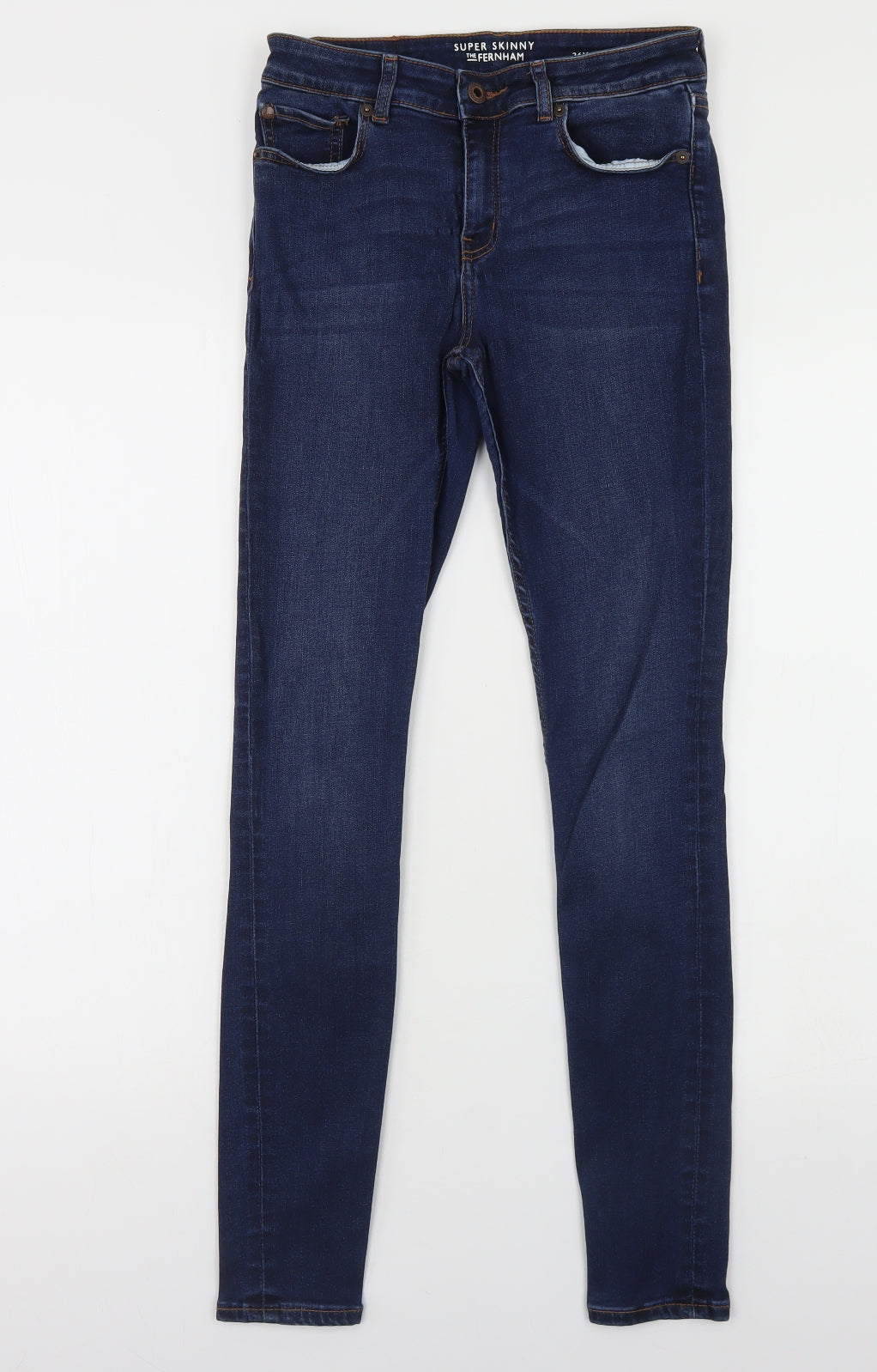 Jack Wills Mens Blue  Cotton Skinny Jeans Size 26 in L28 in Regular
