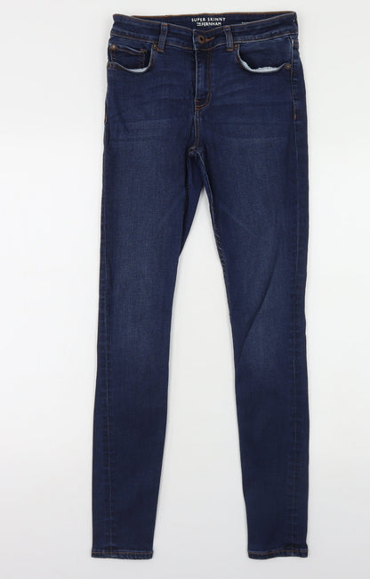 Jack Wills Mens Blue  Cotton Skinny Jeans Size 26 in L28 in Regular