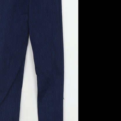 Topshop Womens Blue  Cotton Skinny Jeans Size 28 in L26 in Regular