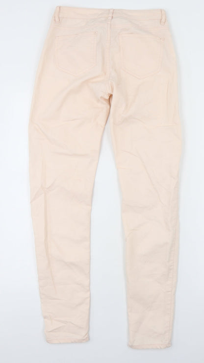 H&M Womens Pink  Cotton Skinny Jeans Size 26 in L30 in Regular