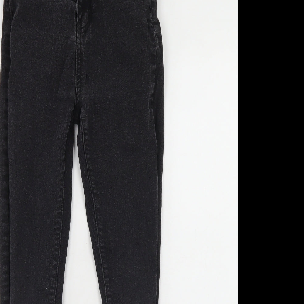 Boohoo Womens Black  Cotton Skinny Jeans Size 6 L24 in Regular