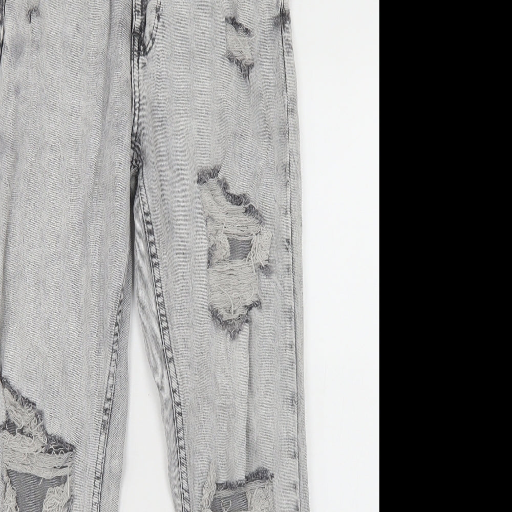 Denim Co Womens Grey  Cotton Mom Jeans Size 10 L26 in Regular