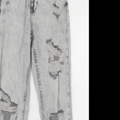 Denim Co Womens Grey  Cotton Mom Jeans Size 10 L26 in Regular