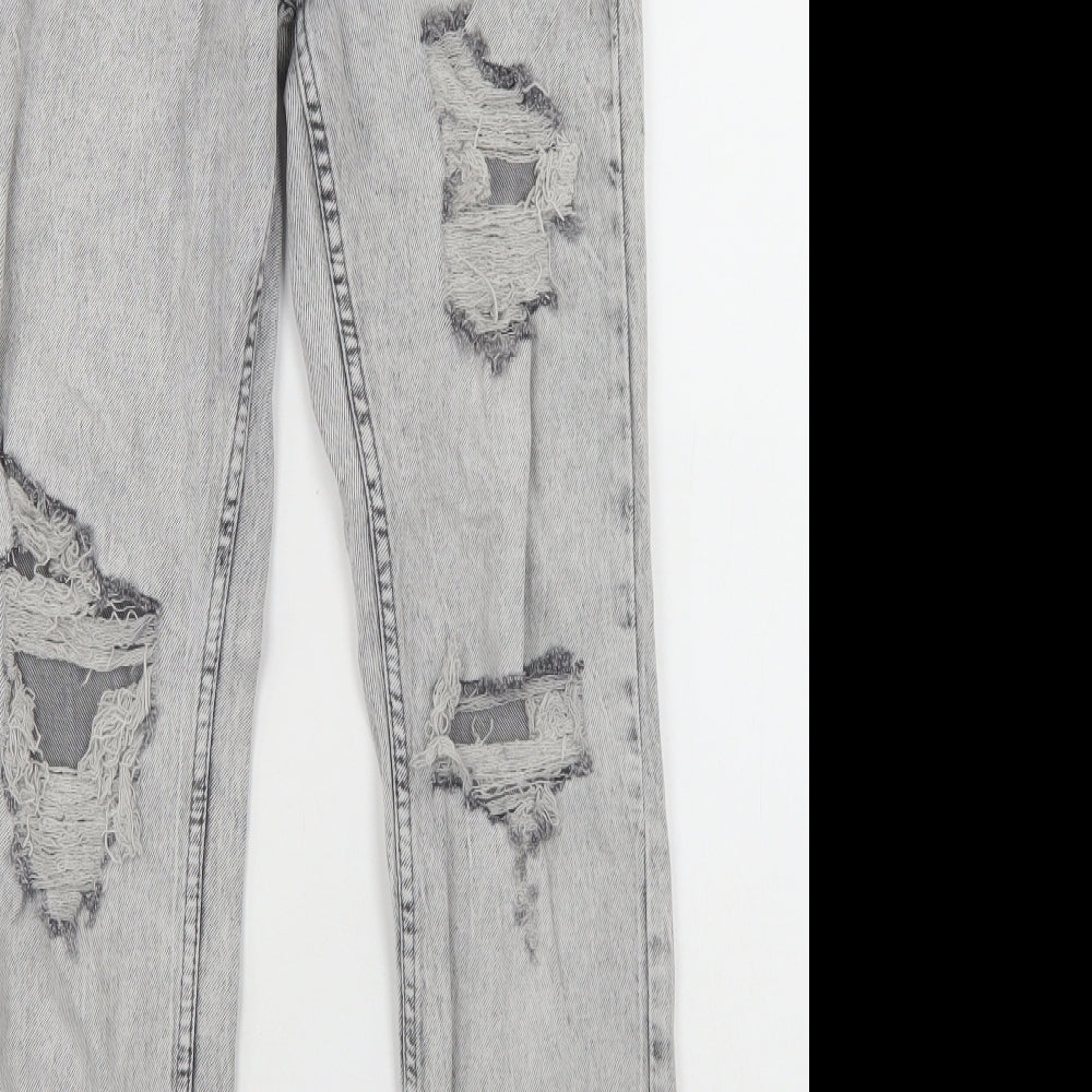 Denim Co Womens Grey  Cotton Mom Jeans Size 10 L26 in Regular