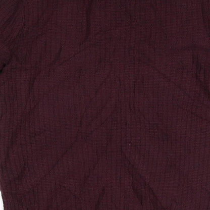 ASOS Mens Purple Collared  Wool Pullover Jumper Size M