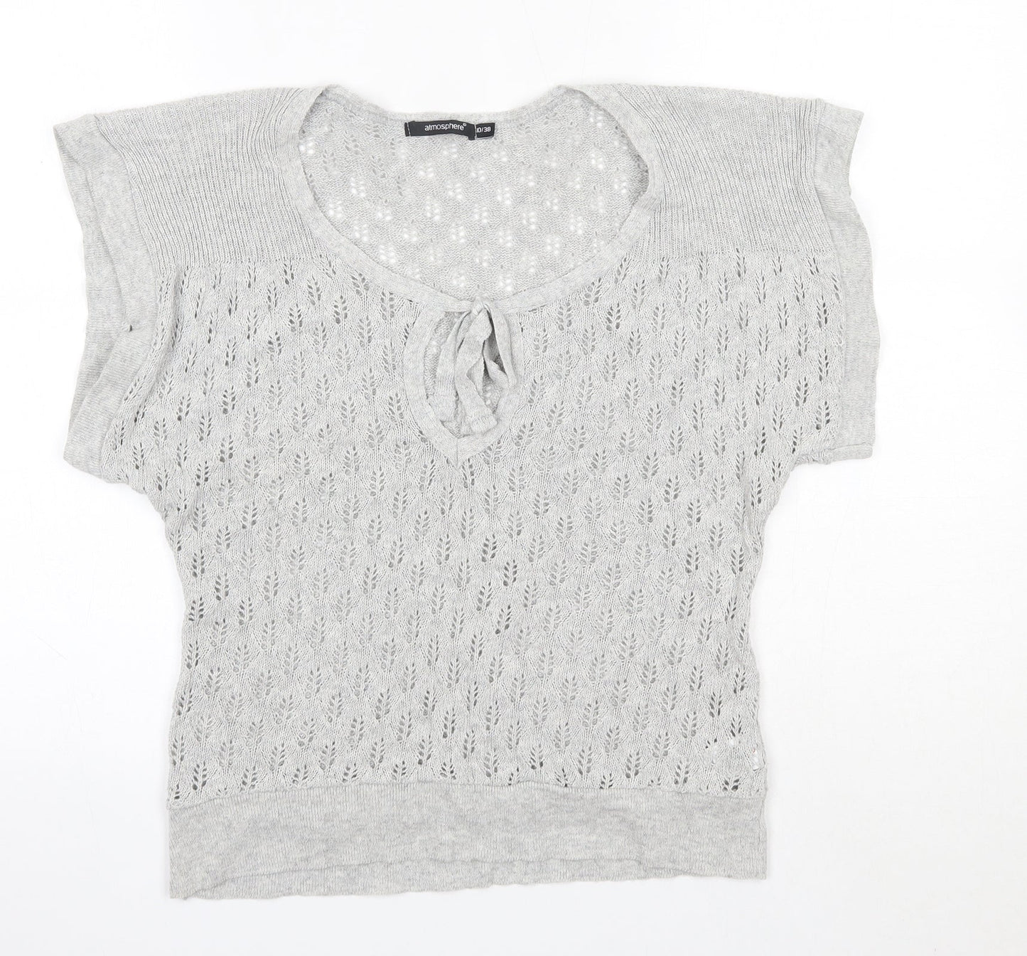 Primark Womens Grey Round Neck  Acrylic Pullover Jumper Size 10