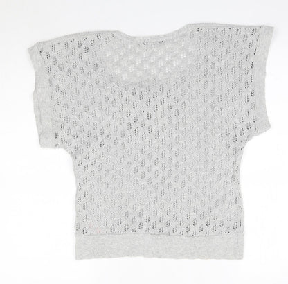 Primark Womens Grey Round Neck  Acrylic Pullover Jumper Size 10