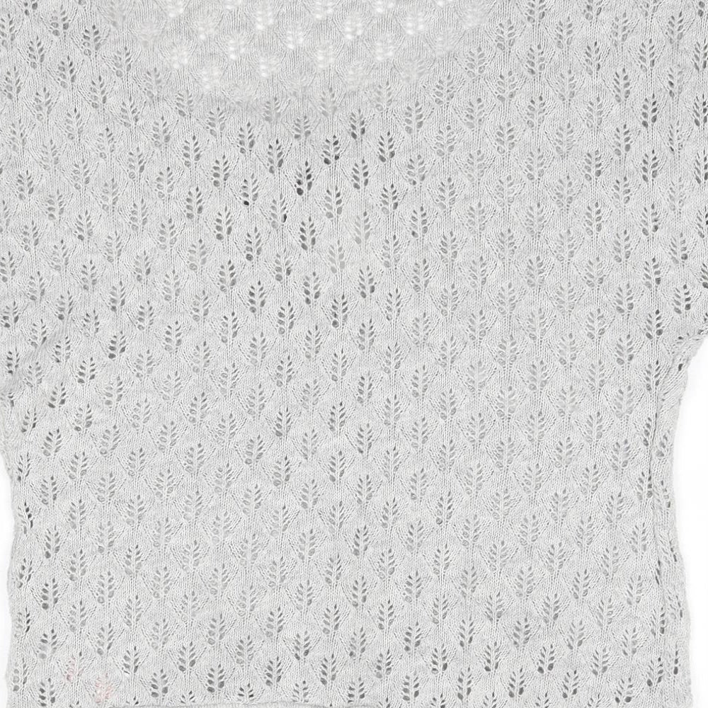 Primark Womens Grey Round Neck  Acrylic Pullover Jumper Size 10