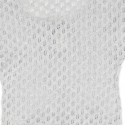 Primark Womens Grey Round Neck  Acrylic Pullover Jumper Size 10