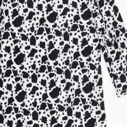 Brand and care label for Primark women’s multicoloured solid polyester top dress, size UK 12, - cow