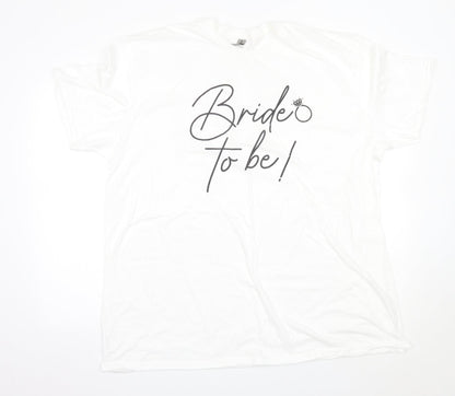 Womens UK Size 2XL Gildan White Basic T-Shirt