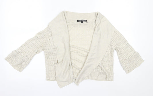 Womens UK Size 8 M&S Gold Cardigan Jumper