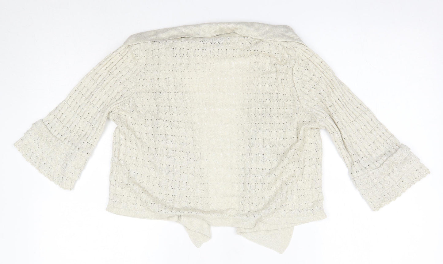 Womens UK Size 8 M&S Gold Cardigan Jumper