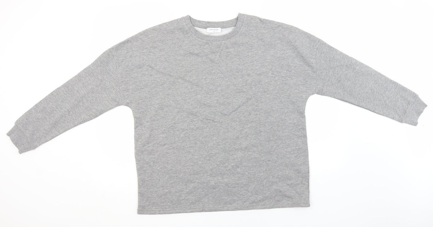 Papaya Mens Grey Round Neck  Cotton Vest Jumper Size L