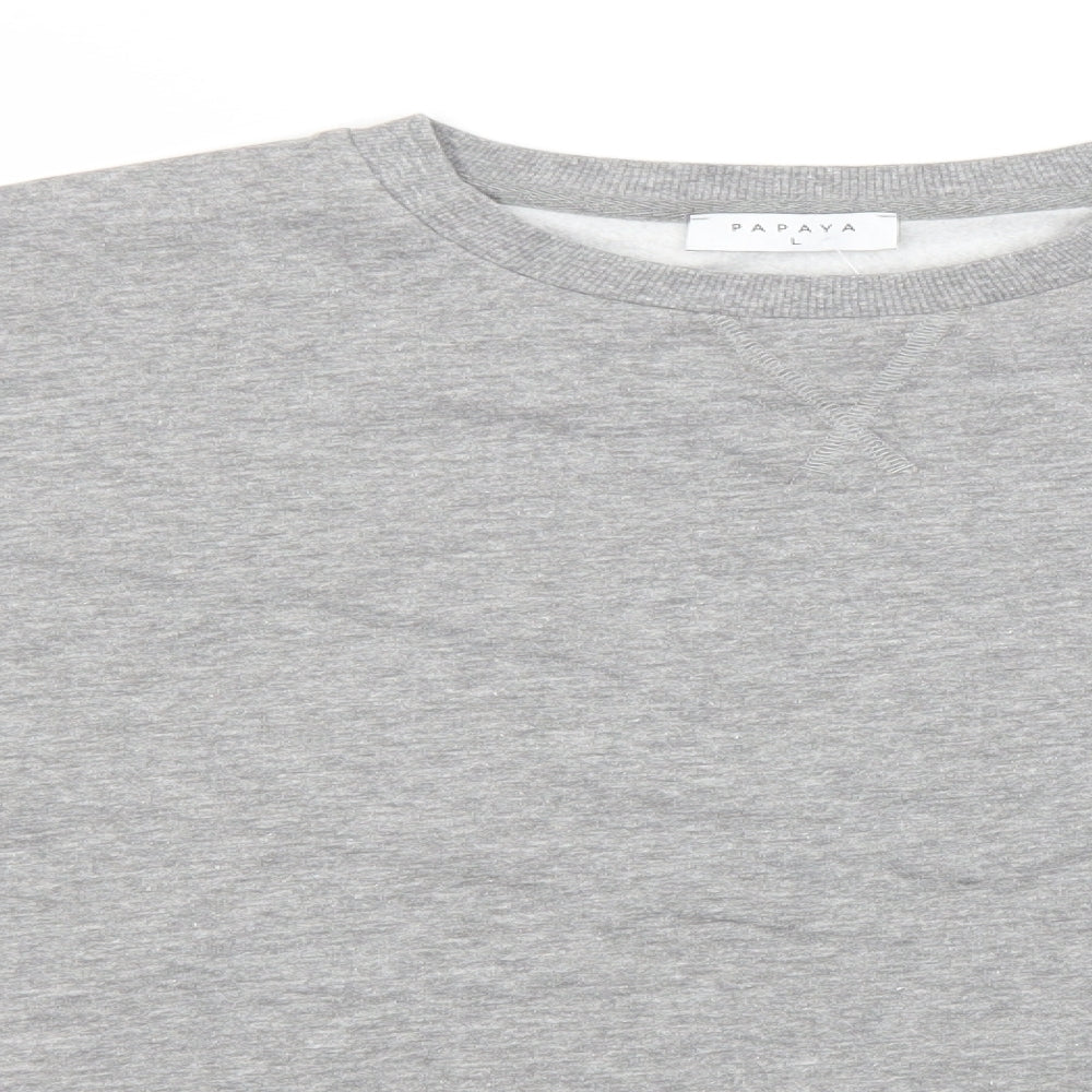 Papaya Mens Grey Round Neck  Cotton Vest Jumper Size L