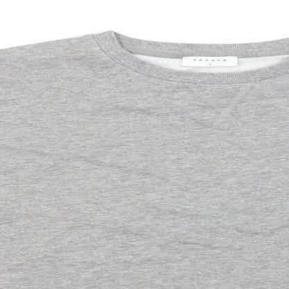 Papaya Mens Grey Round Neck  Cotton Vest Jumper Size L