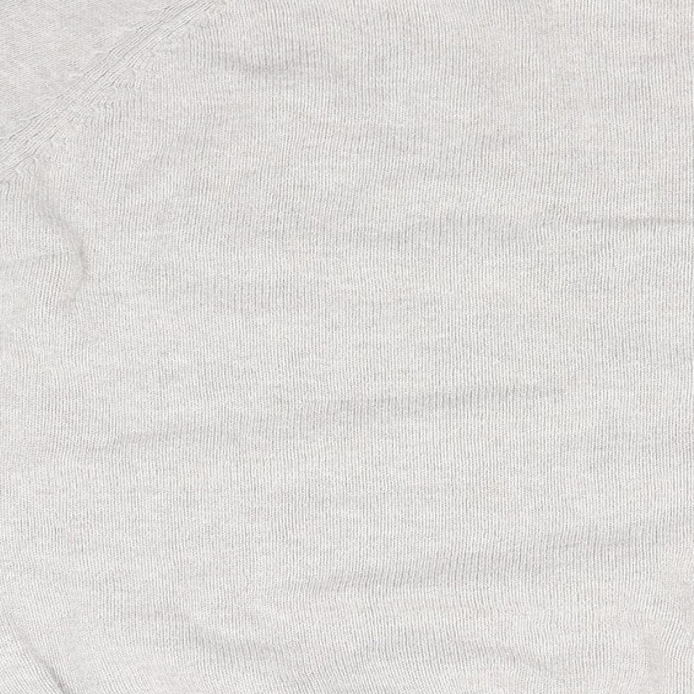 Cotton Traders Mens Grey Round Neck  Cotton Pullover Jumper Size XS