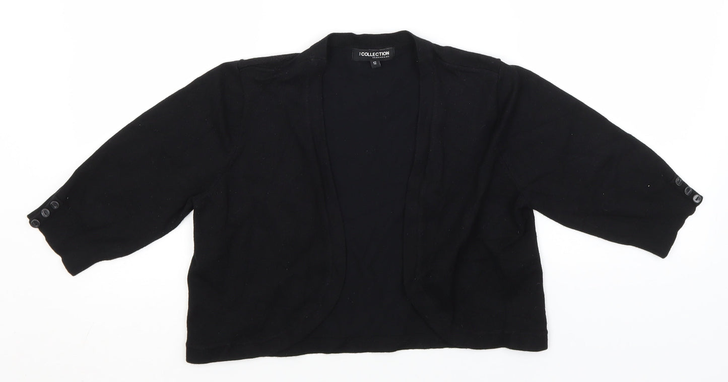 Womens UK Size 12 Debenhams Black Cardigan Jumper