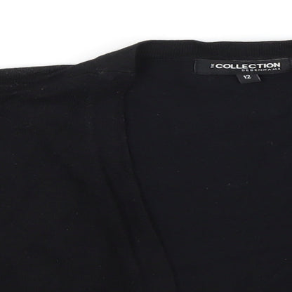 Womens UK Size 12 Debenhams Black Cardigan Jumper