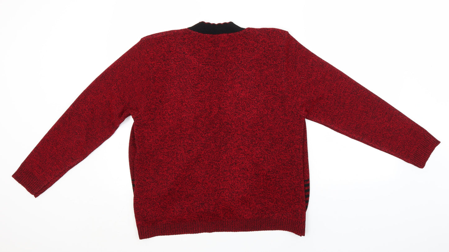Womens UK Size  Preworn Red Cardigan Jumper