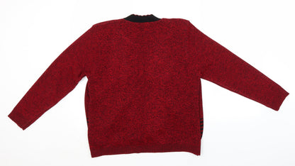 Womens UK Size  Preworn Red Cardigan Jumper