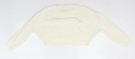 Womens UK Size L Preworn Ivory Pullover Jumper