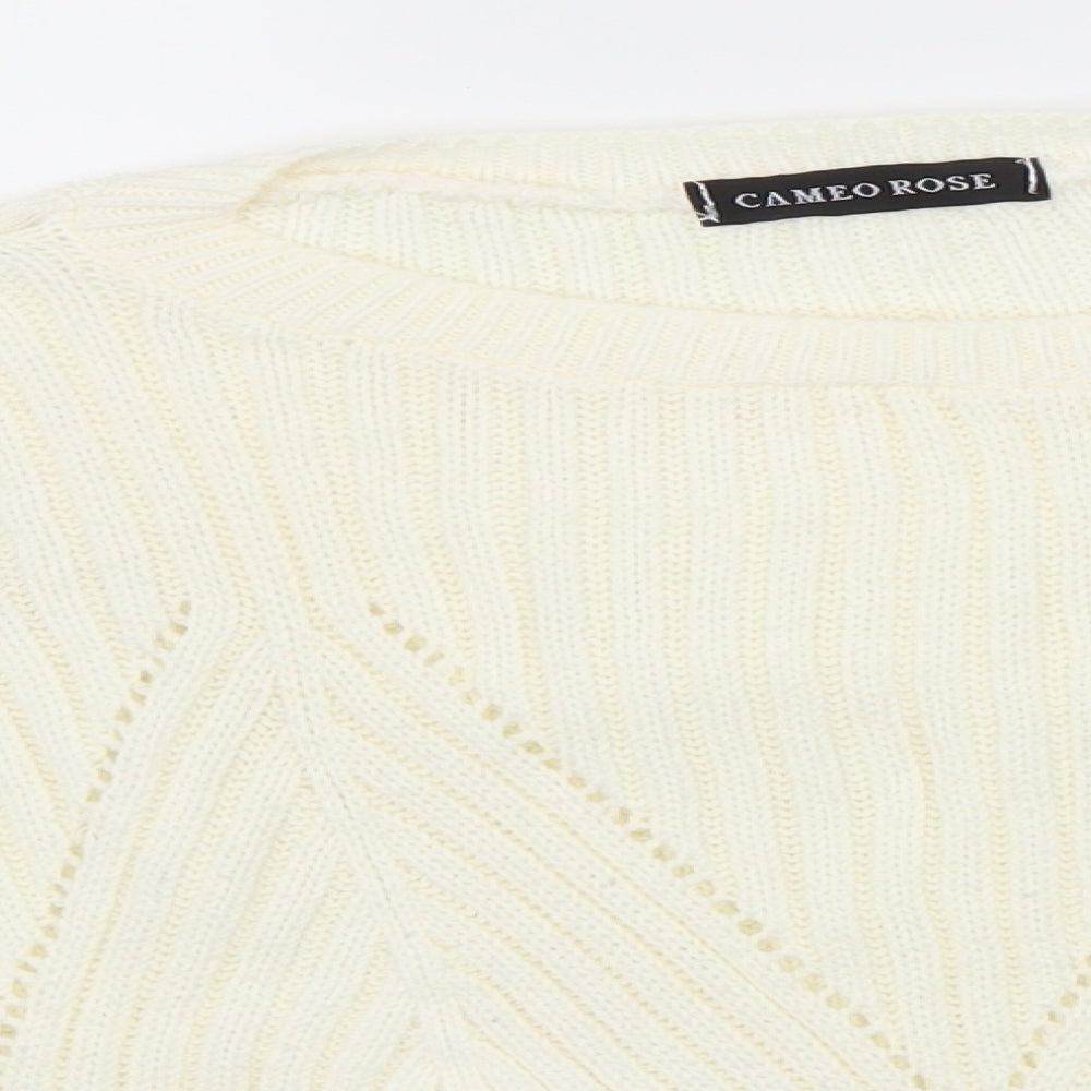 Womens UK Size L Preworn Ivory Pullover Jumper