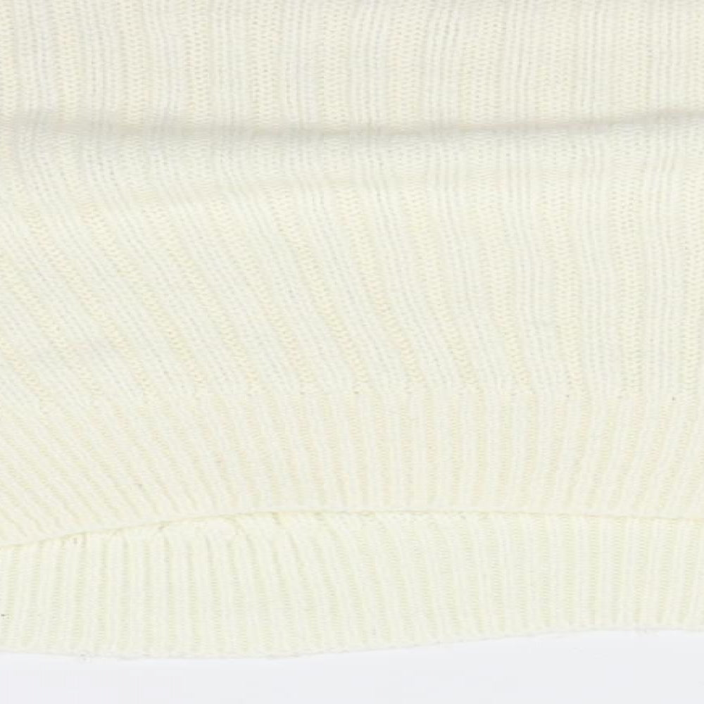 Womens UK Size L Preworn Ivory Pullover Jumper