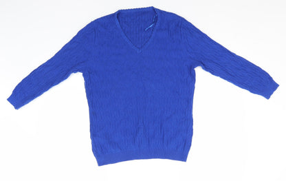 Womens UK Size  Preworn Blue Pullover Jumper