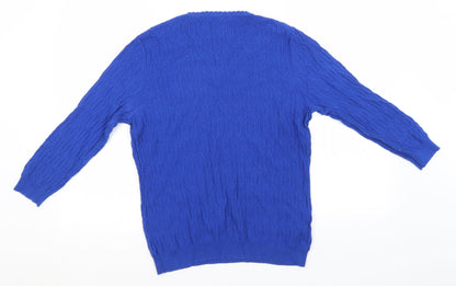 Womens UK Size  Preworn Blue Pullover Jumper