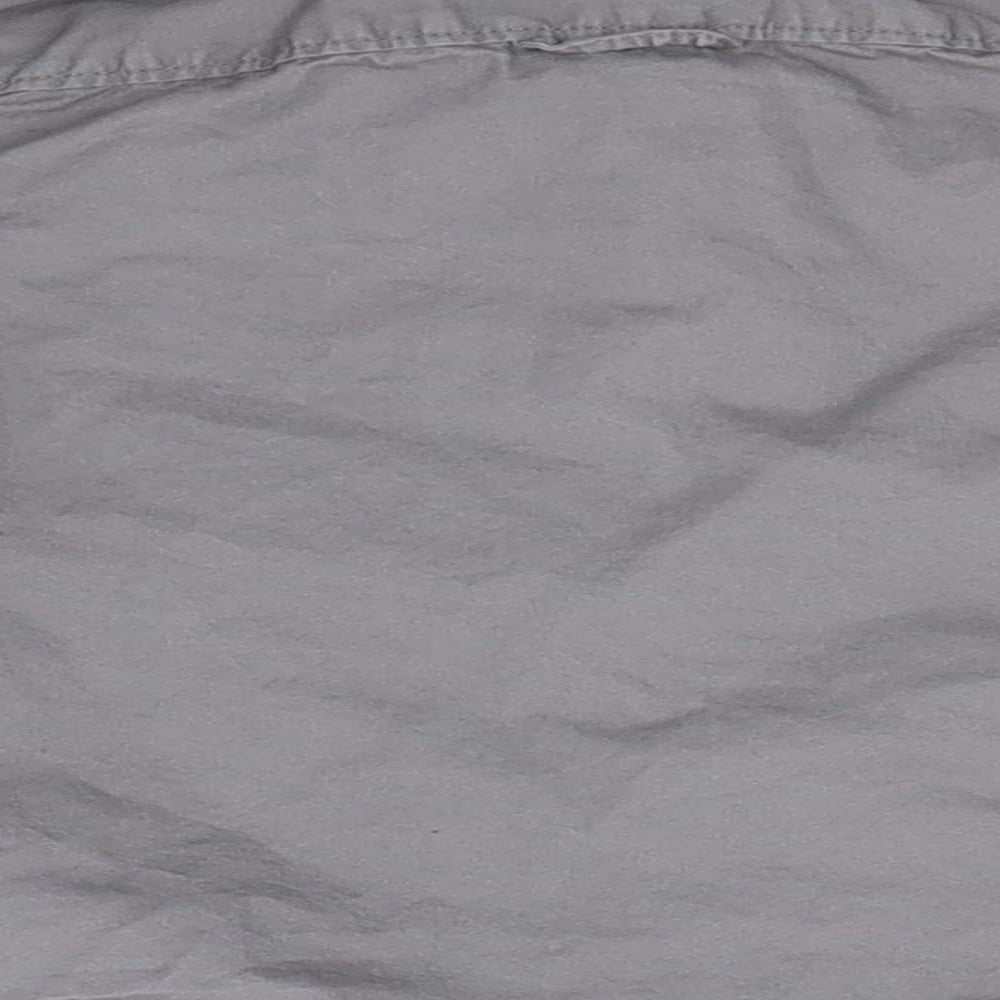 Preworn Boys Grey  Cotton Basic Button-Up Size 3-4 Years Collared