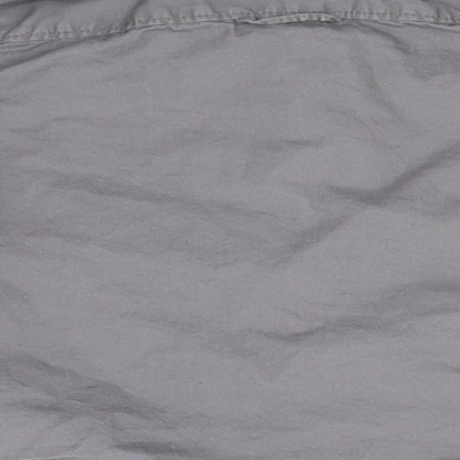 Preworn Boys Grey  Cotton Basic Button-Up Size 3-4 Years Collared
