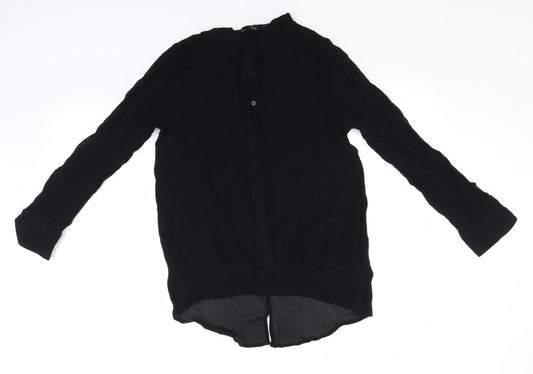 Womens UK Size 12 NEXT Black Basic Button-Up
