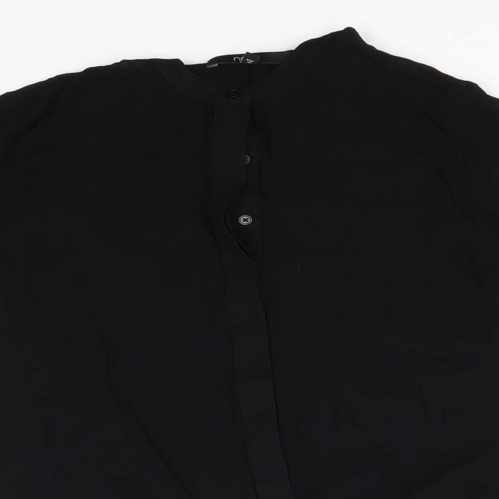 Womens UK Size 12 NEXT Black Basic Button-Up