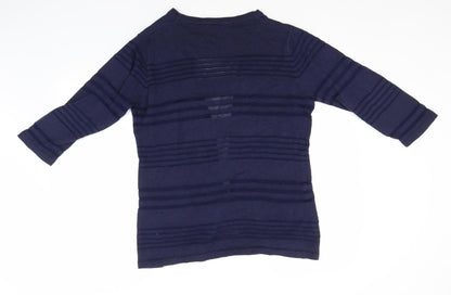 Womens UK Size  Profile Blue Cardigan Jumper