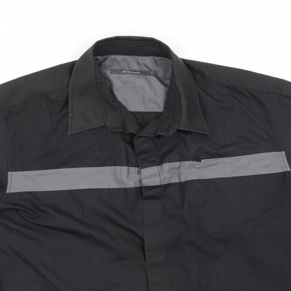 River Island Mens Grey  Polyester  Button-Up Size L Collared