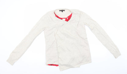Womens UK Size 10 NEXT Beige Pullover Jumper