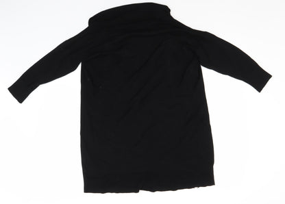 Womens UK Size S Preworn Black Cardigan Jumper