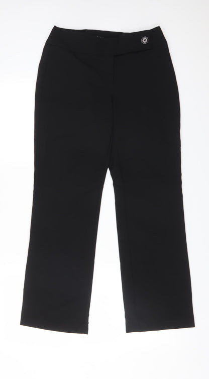 George Womens Black  Polyester Dress Pants Trousers Size 8 L28 in Regular