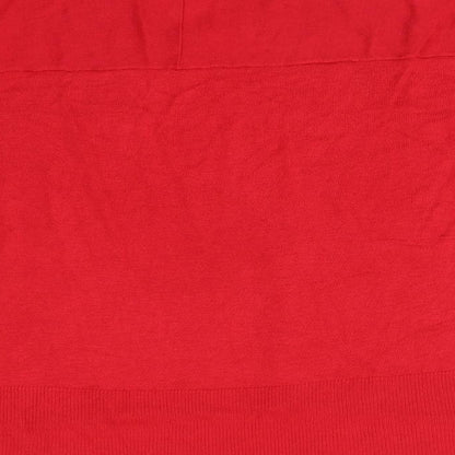 Primark Womens Red  Acrylic Basic T-Shirt Size M V-Neck