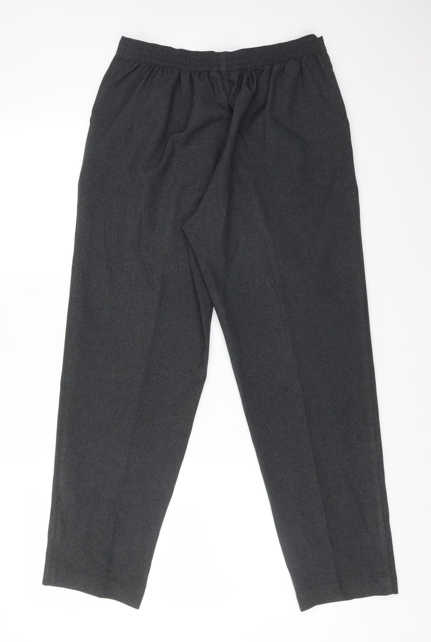 Classic Womens Grey  Polyester Dress Pants Trousers Size 12 L27 in Regular