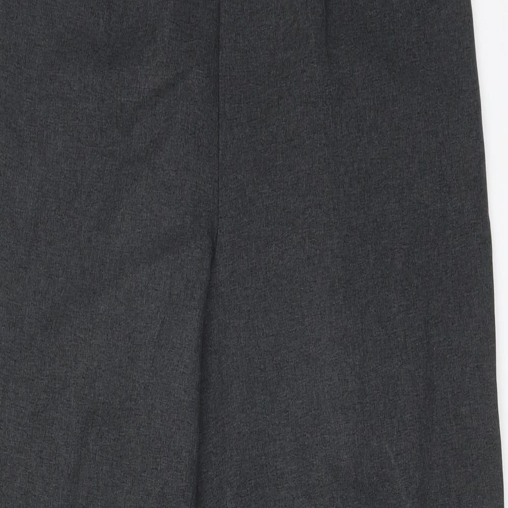Classic Womens Grey  Polyester Dress Pants Trousers Size 12 L27 in Regular